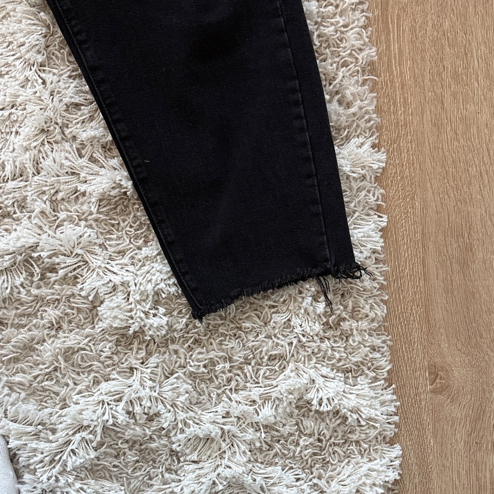 Black Jeans with Leopard waistband size 7 - Picture 2 of 8